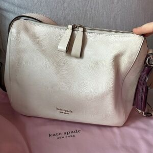 kate spade Anyday Médium Cream Leather Shoulder Bag